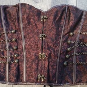 Elegant Purple brocade overbust corset